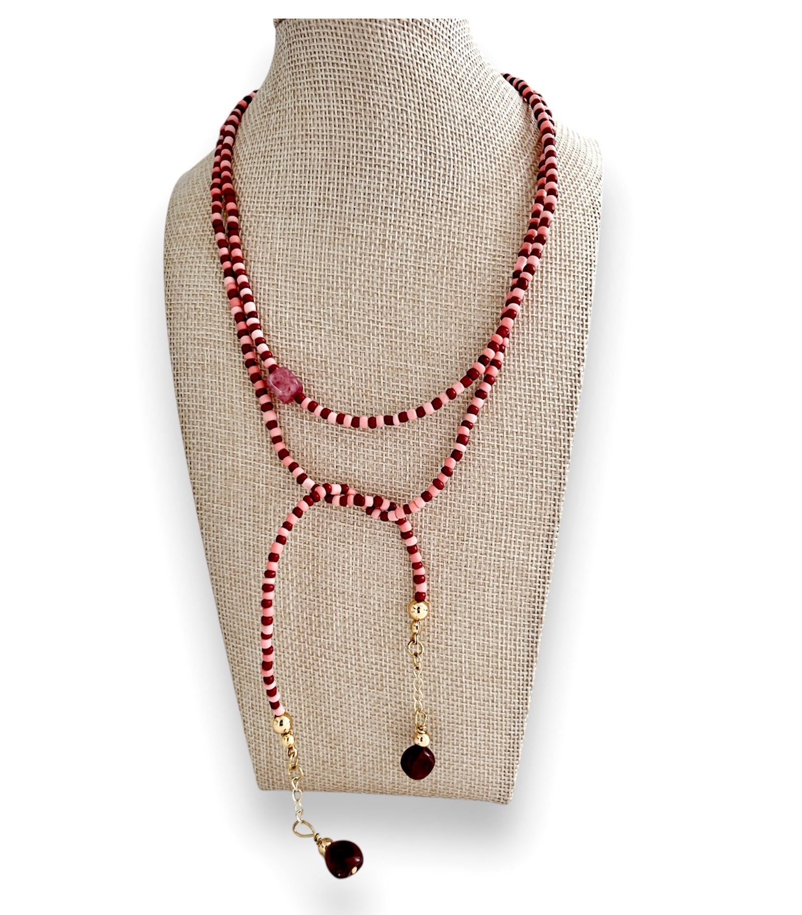 Strawberries Necklace Strawberry Quartz Cherry Nugget bead